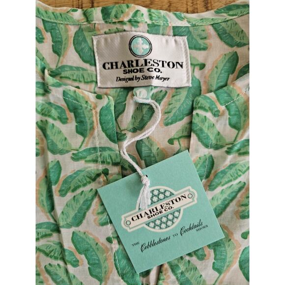Charleston Shoe Company Tropical Palm Print Tunic Swim Coverup Size L NWT - Picture 6 of 9